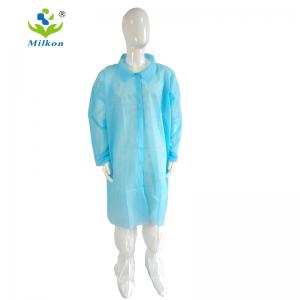 Nonwoven Lab Coat with Shirt Collar